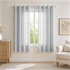 Ystyle Tende per Interni con Anelli 2 Pezzi, 140x175 CM, Grigio | Tende Camera da Letto Soggiorno, Tende Moderne per Salotto Casa Finestra, Tenda Trasparenti Voile Semi Eleganti