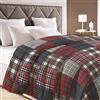 INTRECCI Piumino Matrimoniale, 260 x 260 cm, Piumino Ecologico, Caldo, Invernale, 300 g/m², Anallergico e Antiacaro, Made in Italy, Lavabile in Lavatrice, Soffice, Morbido. Fantasia: Tartan Multicolor