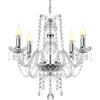 Ridgeyard Lampadario di Cristallo, 4 luci K5 Plafoniera in cristallo a sospensione con catena regolabile per camera da letto, soggiorno, sala da pranzo, hotel, corridoio (E14, Colore Trasparente)