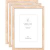 Veelot® 3x Cornici in Legno di Quercia per Foto A5 (14,8x21 cm),Passepartout 10x15 cm,Cornici in Rovere per Documenti, Diplomi o Stampe 15x21 cm - Da Parete o da Tavolo