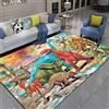 LOMDEM Tappeto 3D Dinosauro Forest River Grande Tappeto Soggiorno Tappeti per Bambini Flanella Tappeto Cameretta Ragazzi Marrone Verde Dinosauro Tappeto Runner Tappeto Cucina (Colore 3,120x160 cm)