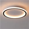 Schindora Plafoniera a LED, piatta, 24 W, colore bianco neutro, 3000 K, 1500 lm, moderna, ultra sottile, nera, rotonda, Ø315 mm, per salotto, soggiorno, cucina, corridoio, casa, ufficio