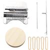 Allazone Speedweve-Piccolo Telaio per Tessitura, 12 Ganci Piccolo Telaio per Tessitura, Mini Attrezzo Tessere Tipo Loom per Principianti per Maglieria, per Maglieria Piccolo Telaio