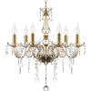 Ridgeyard Lampadario Barocco da Soffitto Moderno Cristallo K9 Plafoniera per Soggiorno Camera Corridoio Ingresso, 6 Luci, Colore Dorato