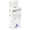 MUTTO Cuffie con suono stereo in ear con cavo da 1,2 m anti-groviglio, jack da 3,5 mm con controllo del volume, pulsante multifunzione e microfono vivavoce, BIANCO, one size