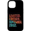 September 2012 Retro Vintage Year 2012 G Custodia per iPhone 15 Edizione Limitata Settembre 2012 Compleanno