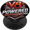 Raceday V8 Motorsport Prestazioni motoristiche per il giorno della gara con motore V8 PopSockets PopGrip Adesivo