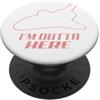 Nasa I'm Outta Here NASA Spaceship Outline PopSockets PopGrip Adesivo
