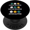 Funny Geek For Astronomy Lover Minimalis Apocalisse cosmica dicendo eclissi lunare Eclissi solare PopSockets PopGrip Adesivo