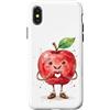 Cute Apple Fruit for Children Kids & Adu Custodia per iPhone X/XS Mela con cuore grafico simbolo del cuore acquerello