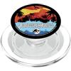 Jurassic World Two Volcano Explosion Circle Portrait Logo PopSockets PopGrip per MagSafe