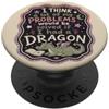 Dragon Reading Nights Divertente Dragon Reader Fantasy Problemi Citazione PopSockets PopGrip Adesivo