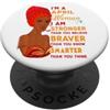 April Woman Birthday Strong Brave Smart April Woman Stronger Braver Smarter Birthday Queen Citazione PopSockets PopGrip Adesivo