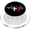 Denmark Designs for Nordic fans Danimarca, battito cardiaco, mappa delle bandiere PopSockets PopGrip per MagSafe