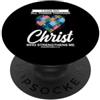 Autism Philippians 4:13 Bible Verse Fait Posso fare tutto attraverso Christ Christian Autism Puzzle PopSockets PopGrip Adesivo