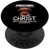 Scottish Cow Philippians 4:13 Bible Vers Posso fare tutte le cose attraverso Christ Christian Highland Cow PopSockets PopGrip Adesivo