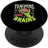 Spooky Halloween Teacher Educator Fall A Insegnanti Amore Cervello Divertente Zombie Insegnante Halloween Spettrale PopSockets PopGrip Adesivo
