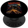 Van Gogh Vintage Feline Gothic Painting Vampurr Bites Again - Gatto divertente per Halloween, notte stellata PopSockets PopGrip Adesivo