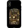 Botany Mushroom Plant Lover Dark Humor G Custodia per iPhone X/XS Tutte le piante sono commestibili alcune solo una volta botanici Skull Garden