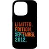 September 2012 Retro Vintage Year 2012 G Custodia per iPhone 14 Pro Edizione Limitata Settembre 2012 Compleanno