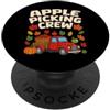 Apple Picking Season Fall Harvest Autumn Apple Picking Crew Tipi di varietà di mele Stagione delle mele PopSockets PopGrip Adesivo