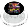 Bahaa's Tee Retro 90s San Francisco California Skyline City By The Bay PopSockets PopGrip per MagSafe