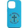 Merch di Amazon Custodia per iPhone 13 Pro Santa Dinfna Pregare Per Noi Croce Cattolica Design