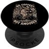 Coffee Moose Bicycle Rider Humor Niente caffè Non divertito Moose Bicycle Humor PopSockets PopGrip Adesivo
