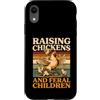 Backyard Chicken Poultry Homestead Humor Custodia per iPhone XR Allevamento di polli e bambini selvatici fattoria