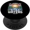 Best Jesus Christian Designs He Leads Me Beside Still Waters PopSockets PopGrip Adesivo