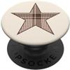Fantabulous Accessoires Motivo scozzese marrone con motivo scozzese a stelle e pied de poule PopSockets PopGrip Adesivo