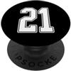 Sports Team Halloween Football Group Cos #21 - Maglia bianca con numero 21 per tifosi sportivi PopSockets PopGrip Adesivo