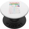 Kitchen Conversion Chart Conversione Cucina - Grafico - Tazze e Cucchiai PopSockets PopGrip Adesivo
