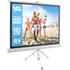 Pyle Telo Proiettore 127 cm Portatile con Treppiede, Leggero, Durevole, Proiettore 4:3 Bianco Opaco per Casa, Ufficio, Home Theatre, Eventi e Uso Esterno con Montaggio Immediato