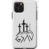 Inspiration Bible Quote Custodia per iPhone 11 Pro Giovanni 16:33 Tre Croci Fede Cristiana