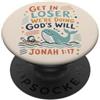 Grace And Glory Studio Divertente Cristiano Giona 1:17 Versetto Bibbia Fede Balena PopSockets PopGrip Adesivo