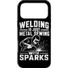 Funny Welder Welding Metal Worker Job Gr Custodia per iPhone 17 Pro Max La saldatura è solo metallo cucito con scintille divertente metalworker