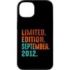 September 2012 Retro Vintage Year 2012 G Custodia per iPhone 13 Edizione Limitata Settembre 2012 Compleanno