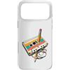 Vintage Cassette Tape and Pencil Rewind Custodia per iPhone 17 Pro Max Nastro a cassetta vintage a matita, stile nostalgico, anni '80 e '90
