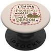 Dragon Reading Nights Divertente Dragon Reader Citazione Fantasy Book Lover PopSockets PopGrip Adesivo