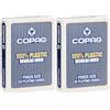 COPAG - Carte da Poker 100% Plastica (PVC) - Blu (Regular Face) (Confezione da 2)