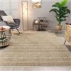 TT Home Tappeto Camera Da Letto Soggiorno Pelo Corto Boho Scandi, Colore:Beige Chiaro, Dimensione:80x150 cm