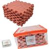 RATSTONE Tappetini Di Bloccaggio Per Uncinetto,Blocking Mats For Knitting,9 Pcs Lavori a Maglia Di Tavole Di Blocco Extra Spesse Con Griglie,100 Punti t,Per Progetti Di Uncinetto e Infeltrimento(Rosso)