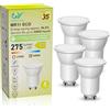 GY Classe C MR11 GU10 LED 2W (equivalente a 35W), lampadina mini Lave 275 lm 4000K bianco neutro, 220 V senza sfarfallio, efficienza energetica, non dimmerabile, confezione da 4