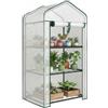 Outsunny Serra da Balcone a 3 Livelli per Orto 59x39x127 cm Bianco