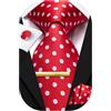 Hi-Tie Cravatte da uomo in seta formale tessuta cravatta tasca quadrata gemelli clip set per matrimonio lavoro