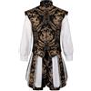 Mymyguoe Abbigliamento medievale Uomo Cosplay Vintage Casual Tuta Renaissance Tudor Costume Per Uomo Letterario Vestito Gilet E Pantaloni Set Renaissance Tudor Jerkin Colletto alto
