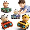 Neuytiky Giochi Macchinine per Bambini 1 Anni, 4pcs Set di Veicoli da Gioco per Infanti 1 2 3 Anni,Veicoli da Gioco Press and Go Regali Educativi Precoci per Bambino 1-4 Anni Maschio Femmina