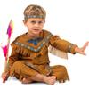 My Other Me - Costume indiano bebè taglia 1-2 anni bambino marrone | Include fascia colorata per capelli, camicia e pantaloni marroni con frange e dettagli colorati