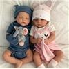 BNNPUU 19 pollici Bambole Reborn Maschio Bambole Reborn Originali Realistiche Reborn Baby Doll Nata di nuovo Bambola occhi aperti Sembra un vero bambino